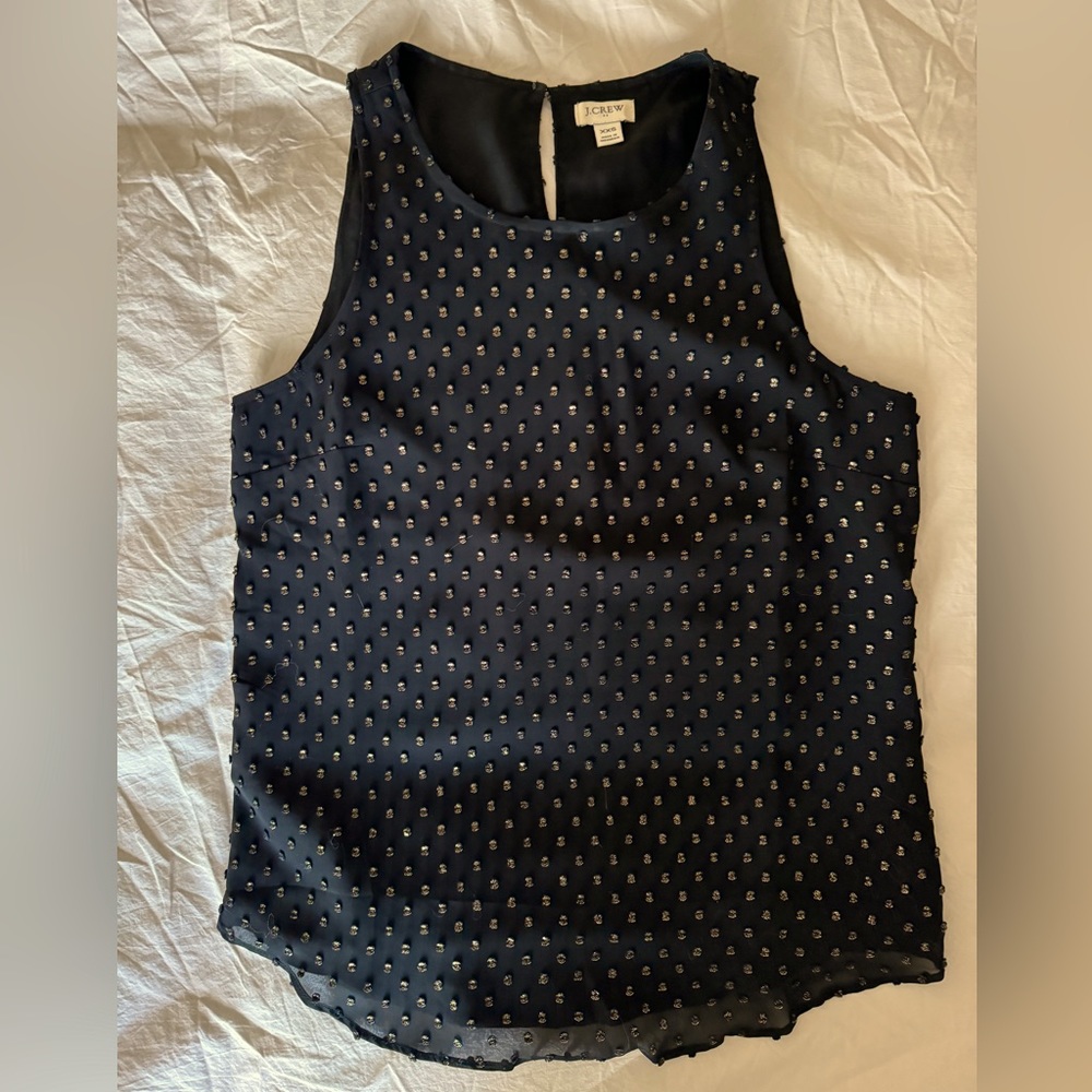 J Crew Factory Women’s Sleeveless Black Top
